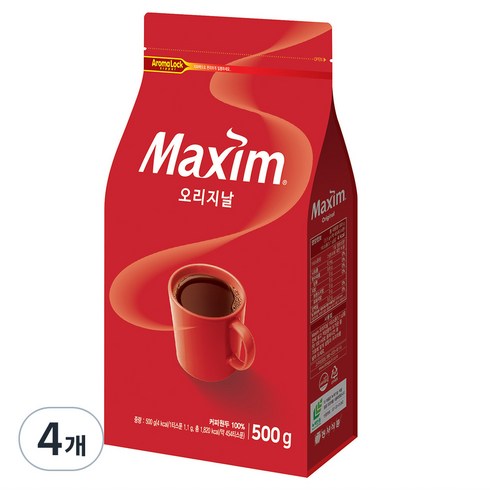 맥심 오리지날 커피, 500g, 1개입, 4개
