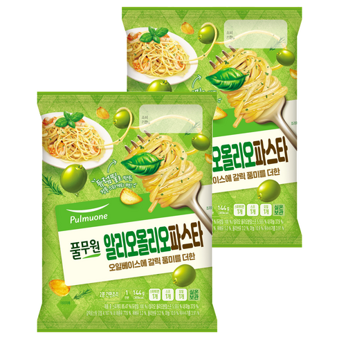 풀무원 알리오 올리오 파스타, 144g, 2개