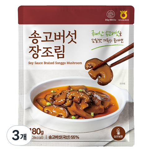 데이웰즈 송고버섯장조림, 180g, 3개