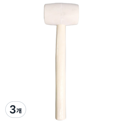 월드크린 자국 없는 화이트 우드 고무망치 300g, 3개