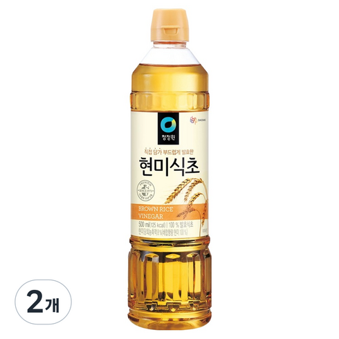청정원 현미식초, 500ml, 2개