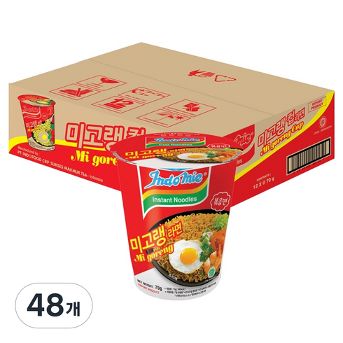 인도미 미고랭 컵라면 70g, 48개