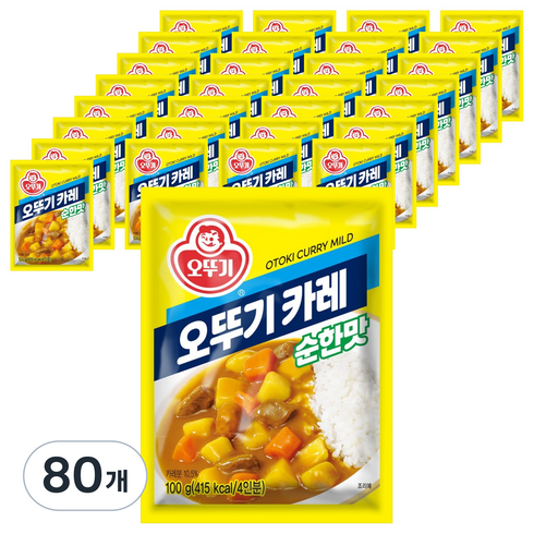 오뚜기 카레 순한맛, 100g, 80개