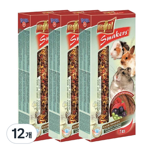 비타폴 소동물 간식 메뚜기콩 스매커 ZVP-1109, 90g, 12개