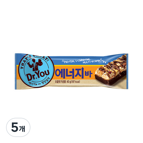 오리온 닥터유 에너지바, 40g, 5개