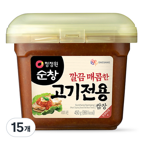 청정원순창 깔끔 매콤한 고기전용 쌈장, 450g, 15개