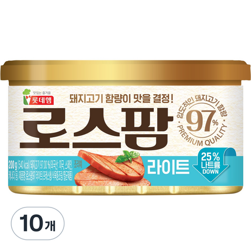 롯데웰푸드 로스팜 라이트, 200g, 10개
