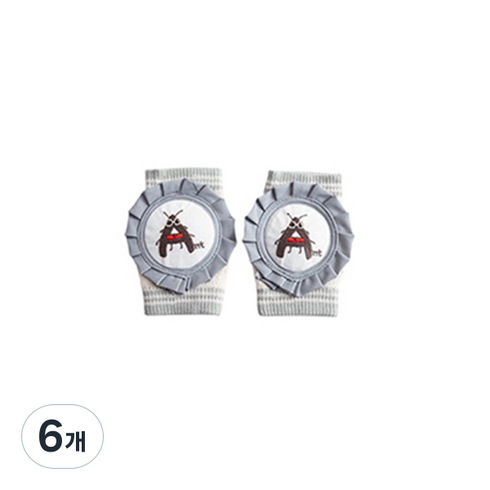 조이멀티 유아용 알파벳 매쉬 미끄럼방지 무릎보호대 2p 세트 14.5 x 8 cm, 랜덤발송, 6개