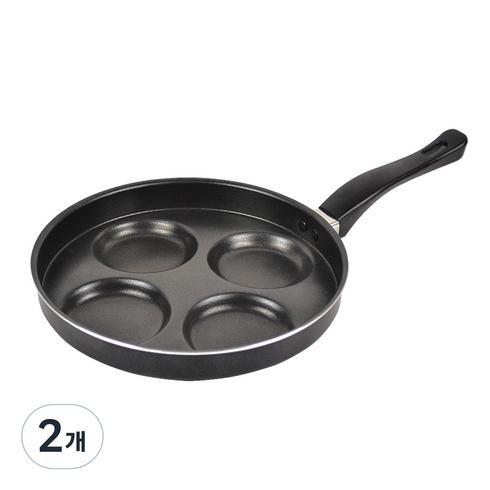 쁘띠팬S 4구 에그 프라이팬, 26cm, 2개