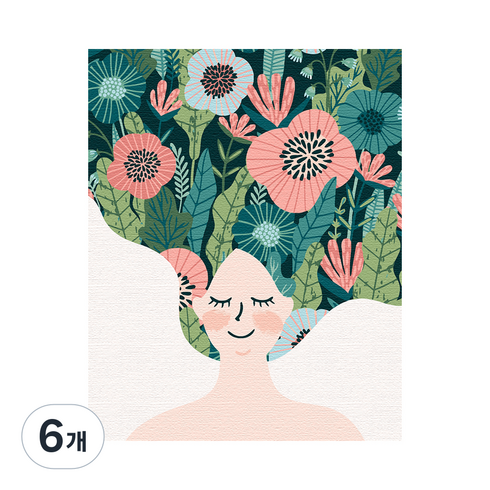 플레이어바웃 DIY 명화 그리기 세트 40 x 50 cm, 상상의 꽃밭, 6개
