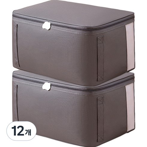 MEO 옥스포드 의류 이불 보관가방, 다크그레이, 12개