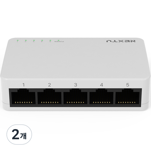 넥스트유 100Mbps 5포트 스위치 허브 MINI, NEXT-9305SH, 2개