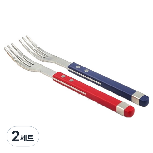 보겐 스퀘어 솔렌 커트러리 티포크 2종 세트, 루비레드, 사파이어, 2세트