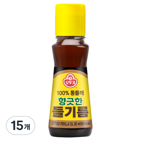 오뚜기 향긋한 들기름, 80ml, 15개