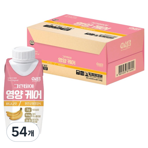 그린비아 영양케어 바나나맛, 54개, 200ml