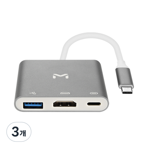 MATECH 3 in 1 C타입 멀티허브, 실버, 3개