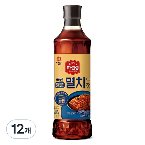 하선정 국산명품 멸치액젓, 1kg, 12개