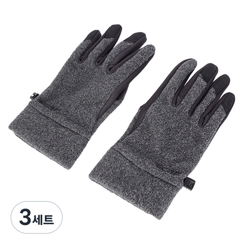 르까프 플리스 장갑 1321AV404, MELANGEGREY, 3세트
