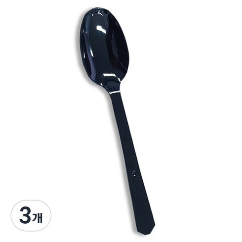생활을그리다 벌크포장 스푼 블랙 17cm, 3개, 100개입