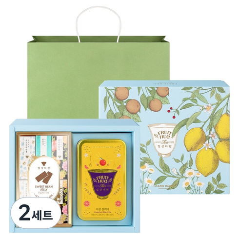 일상다완 자몽블랙티 + 양갱 선물 세트 + 쇼핑백, 자몽 블랙티 6p +시그니처 양갱 3종 x 2p + 쇼핑백, 2세트