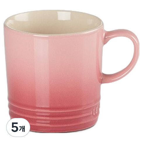 르크루제 New 프렌치 머그컵 300ml, 로즈쿼츠, 5개