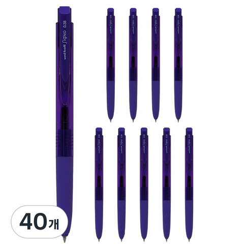 시그노 노크식 볼펜 0.38mm, 바이올렛, 40개