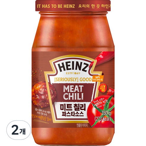 하인즈 미트 칠리 파스타 소스, 350g, 2개