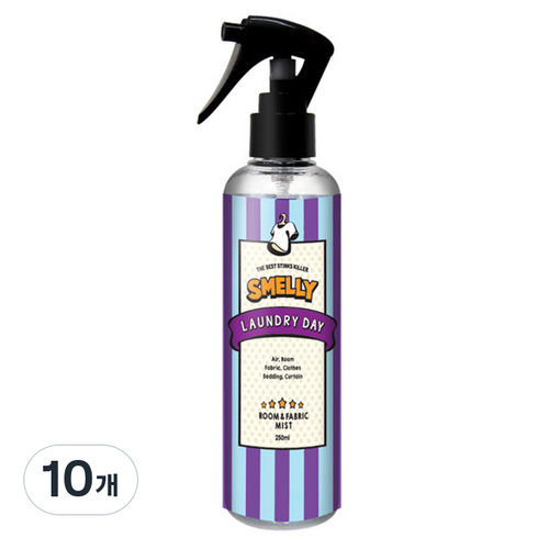 스멜리 룸앤패브릭, 250ml, 10개, 런드리데이