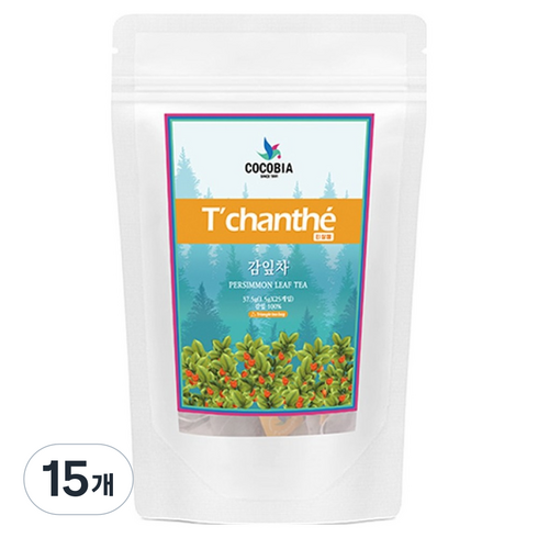 티샹떼 전통차 감잎차 삼각티백, 1.5g, 25개입, 15개