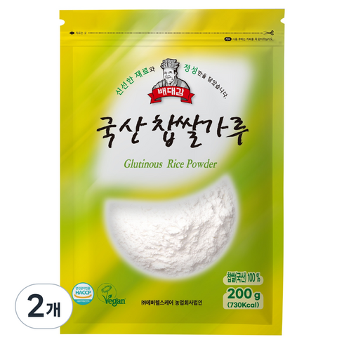 배대감 국산 찹쌀가루, 200g, 2개