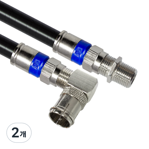 마하링크 국산 RF 안테나 5C 꺾임 연장 수제작 동축 케이블, MLZ-RLA050 (5m), 2개