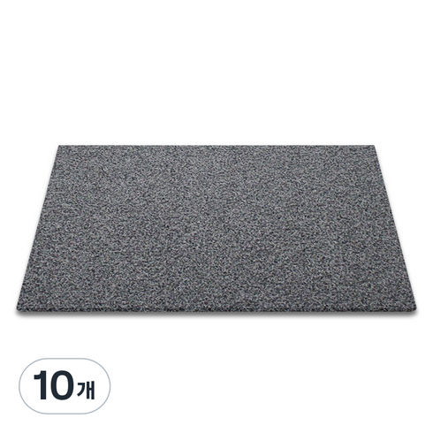 순수 코일 현관매트 90 x 60 cm 두께 12mm, 그레이 + 블랙, 10개