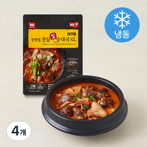 외갓집 장항동 진심 열 순대국 XL (냉동), 1kg, 4개