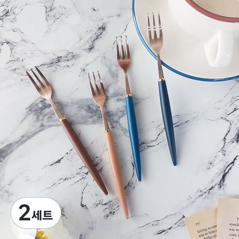 보겐 에펠 티포크 로즈골드 D 4종 세트, 2세트, 초코, 카라멜, 블루, 네이비