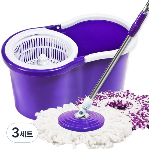 알뜨리 올인원 물걸레 청소기 스탠다드형 + 세척통 퍼플, 3세트