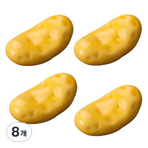 감자 세라믹 젓가락 받침 홀더, 옐로우, 8개