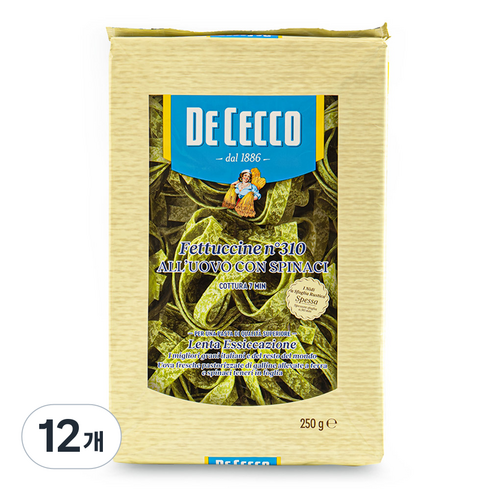 데체코 페투치네 시금치, 12개, 250g