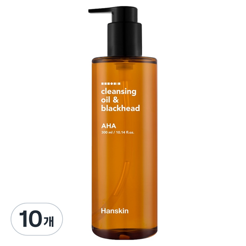 한스킨 클렌징오일 앤 블랙헤드 AHA, 300ml, 10개