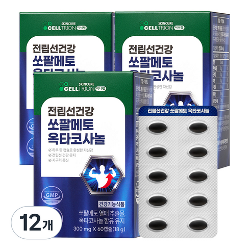 이너랩 전립선건강 쏘팔메토 옥타코사놀 18g, 12개, 60정