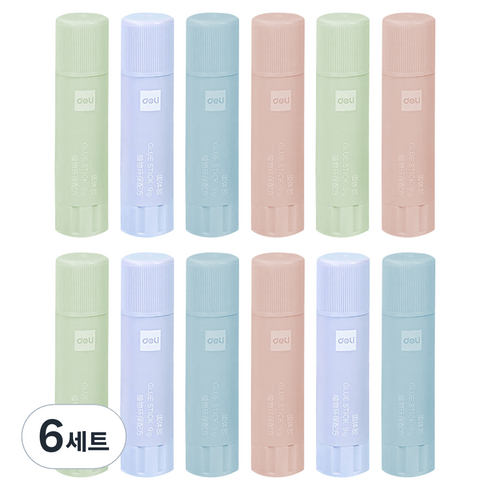 델리 옥수수분말 글루스틱 고체풀 4종 x 3세트, 6세트, 9g