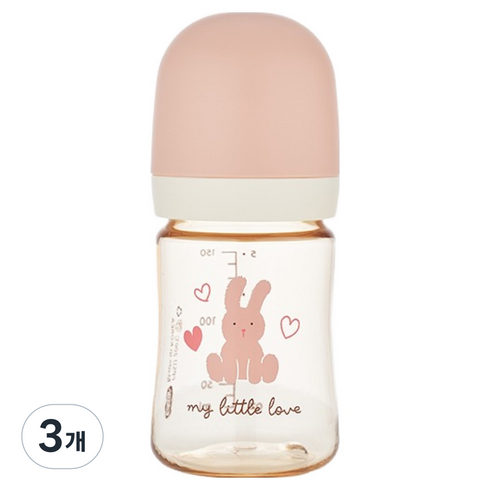 에디슨 리틀러브 PPSU 젖병, 핑크, 150ml, 3개