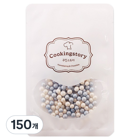 쿠킹스토리 트윙클 펄 블루 푸드컬러 화이트블루 아라잔 스프링클, 15g, 150개