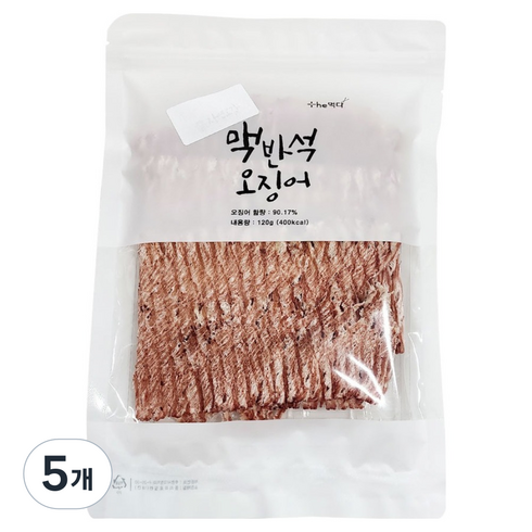 더먹다 자연오감 맥반석 오징어, 120g, 5개