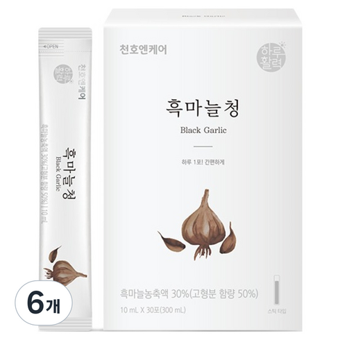 천호엔케어 흑마늘청, 10ml, 30개입, 6개
