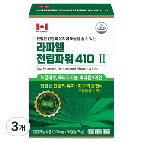 라파엘 전립파워 410 78g, 3개, 60정