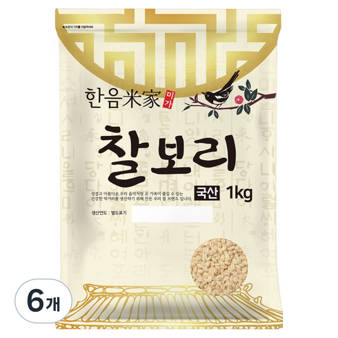 한음미가 찰보리, 1kg, 6개