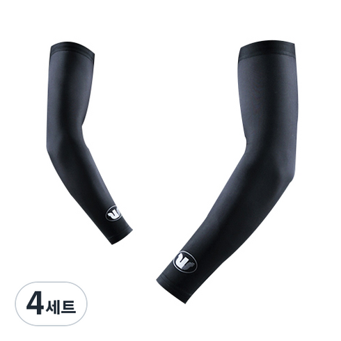 리젠스 자외선 차단 암 슬리브 M, 블랙, 4세트