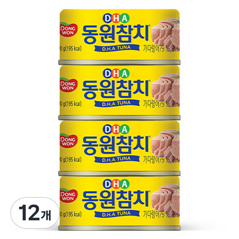 동원참치 DHA 통조림, 90g, 12개