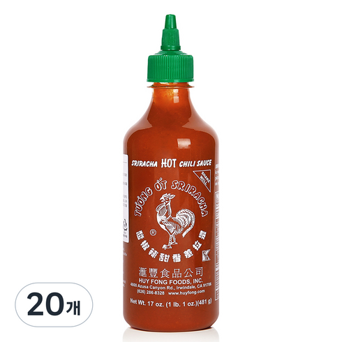 허이펑 스리라차 핫 칠리 시즈닝, 481g, 20개