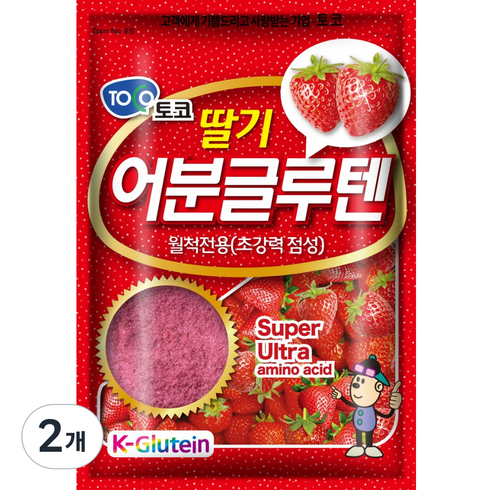 토코 딸기 어분 글루텐 떡밥, 300g, 2개
